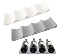 WUBAYI Paquete de 2 soportes de silicona para botellas, organizador de vino para nevera, mesa/despensa/bar, estante de almacenamiento para botellas de cerveza y bebidas para armario de refrigerador