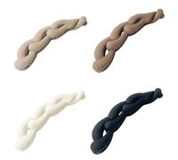 WUBAYI Paquete de 4 clips de banana vintage, accesorios para el cabello para mujer, pinzas de plátano (blanco lechoso, latte, negro, café claro)