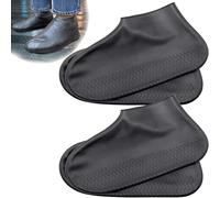WUBAYI Paquete de 4 fundas de silicona impermeables para zapatos, reutilizables, antideslizantes, para hombres y mujeres, protectores de zapatos impermeables para lluvia, nieve, carreteras fangosas