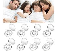 WUBAYI Paquete de 8 clips de corrección de ronquidos para mujeres y hombres | Dispositivo reutilizable para detener los ronquidos y combatir los ronquidos