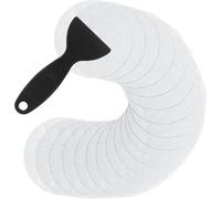 WUBAYI Pegatinas antideslizantes para bañera, 8 cm de diámetro, paquete de 24 unidades con raspador, transparente