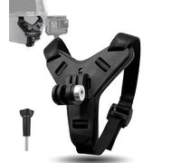 WUBAYI Soporte universal para casco para cámaras de acción, soporte antivibración para cámara de casco con tornillo sin herramientas, se adapta a la mayoría de soportes de barbilla de casco