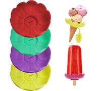 WUBAYI Soportes para polos de hielo para personas, paquete de 4, silicona sin goteo, sin BPA