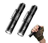 WUBEN 2 Pcs L50 LED linterna 1200 lúmenes extremadamente brillante linternas táctica USB C recargable 5 modos IP68 resistente al agua pequeña linterna para acampar al aire libre senderismo