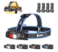 WUBEN H1 Linterna Frontal 1200 lúmenes LED Múltiples fuentes de luz Linterna frontal, USB recargable IP68 Tira reflectante impermeable lampara frontal ligera