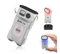 WUBEN X3 Mini Linterna Recargable Con Cargador De Asiento Y El Imán, 180 Grados EDC Linterna De Bolsillo Twist Ip65 Impermeable Llavero Linterna 10 Modo Tipo-C Cordón Para Al Aire Libre, Regalo