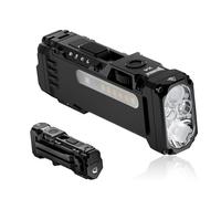 WUBEN X4 Mini Linterna LED Recargable con RGB Lamparas, 1500 Lumens EDC Linternas Alta Potencia con Iman, IP65 Portatil Tactico Lampara de Mano para Camping Emergencia Rescate