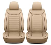 WUCHENGHH Fundas Asientos Coche para Ford Ranger Raptor 2000-2024, Cuero PU Delantero Funda Asiento Juegos Cubreasientos Transpirable Protectors Accesorios,D/Beige
