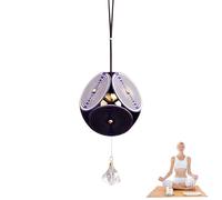 WUCIOA Colgante de Bobina osciladora de múltiples Ondas, Colgante de Disco polarizador, Piel de venado Natural, Plata 925, frecuencia multidimensional, resonancia cristalina