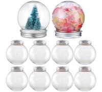 Wudaizhi 10 Unids/Set De Contenedores con Forma De Bombilla, Mini Botella De Golosinas, Tarro De Almacenamiento, Accesorios De Recuerdo De Fiesta De Transparente, Decoración