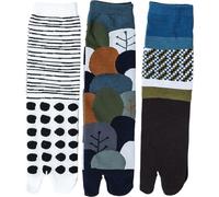 Wudaizhi 3 Pares De Calcetines De Dos Dedos, Calcetines con Dedos Abiertos, Calcetines Tabi De Algodón, Calcetines Geta Japoneses, Calcetines Cómodos Retro De Tubo Medio De Dos Dedos