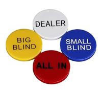 Wudaizhi 4pcs Texas Poker Chip Round Chip Round Big Big Big Distribuidor Botones De Monedas Accesorio Impermeable