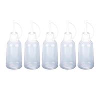 Wudaizhi 5pcs/Establecer 100 Ml De Plástico De Punta Vacía Aplicador Botella De Aguja con Punta De Pegamento Biberadora Biber Botella Artesanía De Pegamento De Arte Biber