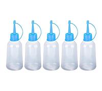 Wudaizhi 5pcs/Establecer 100 Ml De Plástico De Punta Vacía Aplicador Botella De Aguja con Punta De Pegamento Biberadora Biber Botella Artesanía De Pegamento De Arte Biber
