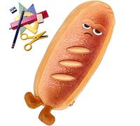 Wudaizhi Case De Lápiz En Forma De Pan Divertido | Polígena con Cremallera De Lujo | Ideal para La Escuela Y La Oficina | Niños Niñas