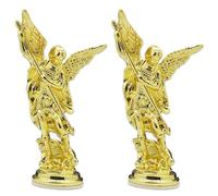 Wudaizhi Figura De San Miguel, Arcángel Que Derrota a Satán, Estatuas Guardianas, Ctafts De Aleación De Zinc para El Escritorio De La Habitación del Hogar