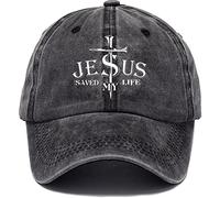 Wudaizhi Jesús Salvó Mi Vida, Gorra De Béisbol con Sombrero De Mezclilla De Algodón Lavado para Hombres Mujeres