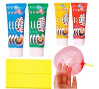 Wudaizhi Pegamento De Burbujas Mágico, Globos De Burbujas, Burbujas Artesanales, Globos De Burbujas Elásticos para Niños, Globos con Pajita, Juego De Fiesta