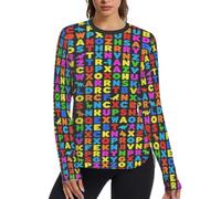 Wudan Camisetas deportivas para mujer UV SPF UPF 50+, Tipos de dinosaurios, XL