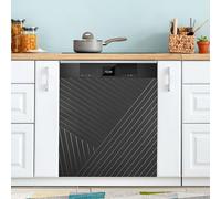 Wudan - Cubiertas magnéticas de líneas negras para lavavajillas y refrigerador, limpieza de mantas sucias para lavavajillas y electrodomésticos de cocina, 58,4 x 66 cm