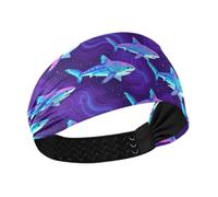 Wudan Diadema elástica de enfriamiento para yoga | Bandas de sudor con patrón de ballena para fútbol