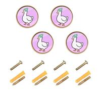 Wudan Paquete de 4 pomos de puerta de armario de 1.25 pulgadas, estilo vintage, para puerta, cajones, gansos, sombrero simple