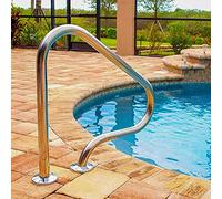 WUDAXIAN Pasamanos de Piscina Barandilla de Acero Inoxidable para Piscina, barandillas de Piscina para Piscinas enterradas, fácil de Instalar, 80x80x27cm, Silver