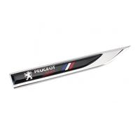 WUDILIYI 2 Piezas Coche Lado Guardabarros Metál Insignia Adhesivo para Peugeot 5008 I 2013-2017, 3D de Metal Sport Coche Fender Lateral Trasero del Maletero Emblema