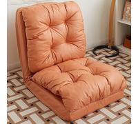 WUDLi Cama de sofá Plegable, Cama de sofá 4 en 1 Plegable, Cama de Silla Plegable portátil, cómoda salón de sofá de Piso para Dormitorio de Sala de Estar, Soltero Orange