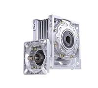 WUDOLI 1 Uds. Reductor de tornillo sin fin NMRV050 130x130mm reductor de tornillo sin fin de brida 19mm entrada 25mm caja de cambios de eje de salida for servomotor de 130mm Controlador(60:1)