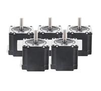 WUDOLI 5 piezas de motor paso a paso de 2 fases, 4 cables, 57 x 57 x 56 mm, 2,8 A, 126 N.cm, 165 oz-in, Nema 23, motor paso a paso 23HS5628, eje de 6,35 mm y 8 mm de diámetro Herramientas(6.35mm)
