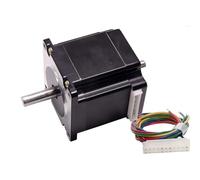 WUDOLI 57x56mm 2 fases 4 cables Nema 23 Motor paso a paso 2.8A 126N.cm 178oz-in 8mm Motor paso a paso de doble eje 9V a 42V DC Driver Herramientas