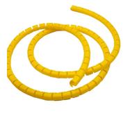 WUDOLI Funda Protectora de Cable en Espiral de 2 Metros, Organizador de Cables de plástico Flexible, enrollador de Tubos para Herramientas(Yellow,ID 16mm)