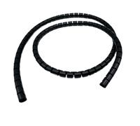 WUDOLI Funda Protectora de Cable en Espiral de 2 Metros, Organizador de Cables de plástico Flexible, enrollador de Tubos para Herramientas(Negro,ID 12mm)