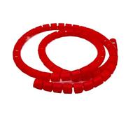 WUDOLI Funda Protectora de Cable en Espiral de 2 Metros, Organizador de Cables de plástico Flexible, enrollador de Tubos para Herramientas(Red,ID 16mm)