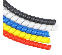 WUDOLI Manguito de Cable en Espiral de 1 Metro, de 8 mm a 16 mm de diámetro, Resistente al Calor, for arnés de cableado. Herramientas(Yellow,ID 14mm)