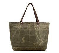 WUDON Bolsa de viaje de lona encerada - Bolso de hombro extra grande para mujer, forro polar verde con licencia oficial de star wars silent one crew., X-Large