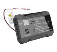 wudoo Detector de Propano 12V LPG Sensor de Gas Natural Alarma de Fuga 85DB Sirena para AutomóVil RV Hogar Medidor de Prueba de Propano Digital (Negro)