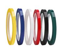 WUDQIJI Cinta para Pizarra Blanca, 6 Rollos de 5 mm x 66 m, de Cuadrícula Gráfica en 6 Colores para Arte Marcado y Manualidades