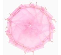 Wudygirl 100pcs Sheer Pink 5''X7 Organza Bags with Drawstring Jewelry