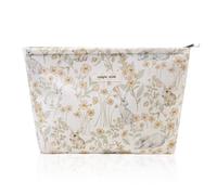 Wudygirl Bolsa de maquillaje, bonita bolsa de cosméticos de pana, bolsa de aseo de viaje de gran capacidad para mujeres y niñas, bolsa organizadora de maquillaje con cremallera, Conejo, Moda