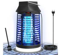 WUEAOA Lámpara antimosquitos con iluminación LED, 4200V 15W UV Mata Mosquitos electrico, No tóxico e Inodoro, Resistente IPX4, Atrapa eficazmente Mosquitos, Moscas y Polilla