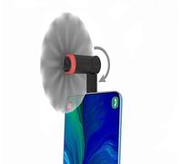 Wuedozue 180 ventilador para teléfono móvil portátil con rotación USB-C compatible con Pixel 3/3XL/2/2XL/HTC/Huawei/LeEco/Sumsung/Essential PH-1 y más