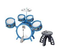 wueiooskj Batería de Jazz con Silla, Juguetes educativos para niños y niñas de 3 a 5 años. Música Divertida y Atractiva. Batería Jazz para niños. Instrumento Musical percusión. , Azul , 54x16x39cm