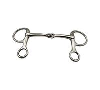 wueiooskj Bocado de Caballo Premium, bocado de, Filete, Boquilla Caballo, Acero Inoxidable Duradero para competición, Rendimiento, equitación, Entrenamiento, Ganchos, Cadena, Rodillo, Forma H,