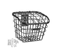 wueiooskj Cesta delantera para bicicleta resistente para bicicletas de adultos, niños y niñas. Diseñada para diario y para ir de compras. La tapa garantiza, Negro, 22.5 x 17 x 27 cm
