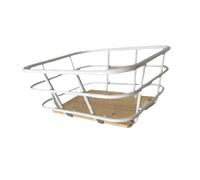wueiooskj Cesta frontal para bicicleta, portátil, ligera y práctica, ideal para acampar en la calle. Fácil de sacar, lo que mejora la experiencia de ciclismo. cesta blanca, Sin soporte, 36x32x20cm