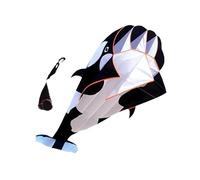 wueiooskj Cometas de Delfines Volando en Hermosos Colores Mango de fácil Agarre Carrete Cometa Deportes al Aire Libre con Amigos Playas Cometa 3D Cometas Grandes Delfines Volando Suaves