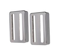 wueiooskj Cubierta de pastilla de latón, cubierta pastilla ranuras, piezas repuesto control sonido guitarra eléctrica, 2 piezas, líneas para repuesto guitarra, Plata