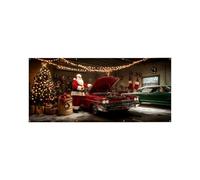 wueiooskj Decoración navideña Vibrante para Puerta de Garaje Que CREA un Festivo mágico Que hará la Nochebuena Sea inolvidable. La Cubierta de Puerta Garaje está Hecha Tela, S011